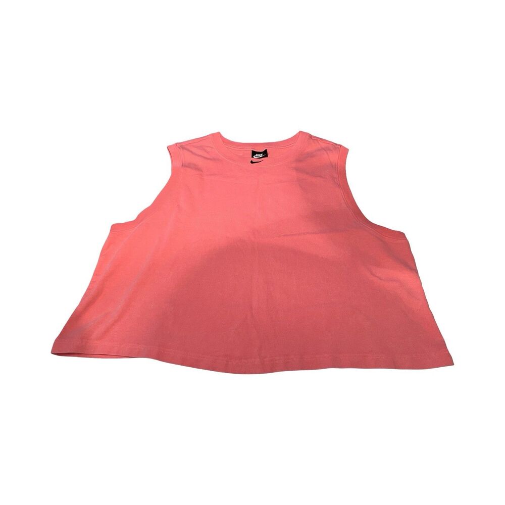Nike Sportswear Essential Cropped Tank Top‎ Pink Womens 3X Ribbed